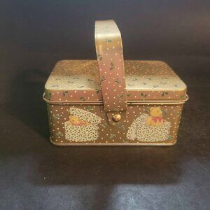 Vintage Department 56 Holly Bears Candy Tin With A Christmas Theme
